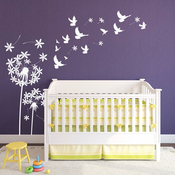 Dandelion Wall Decal Etsy