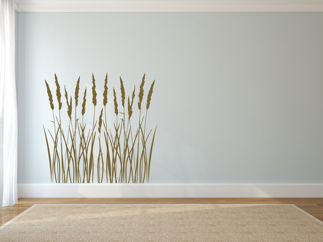 Reeds Wall Decal Tall Grass Wall Decor Nature Wall Sticker Etsy