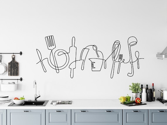 Sinds Voorloper springen Keuken Vinyl Muursticker Keuken Word Wall Art Decor Keuken - Etsy Nederland