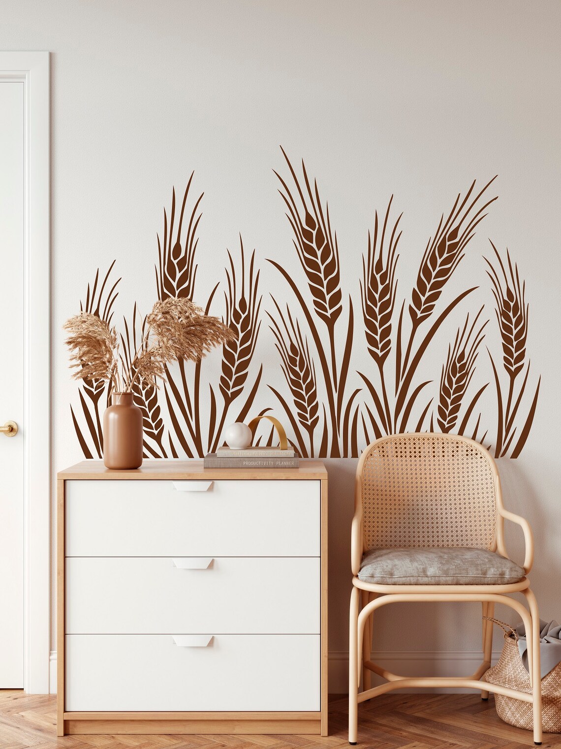 Wheat Grass Wall Decal Grass Wall Stickers Nature Vinyl Wall Etsy