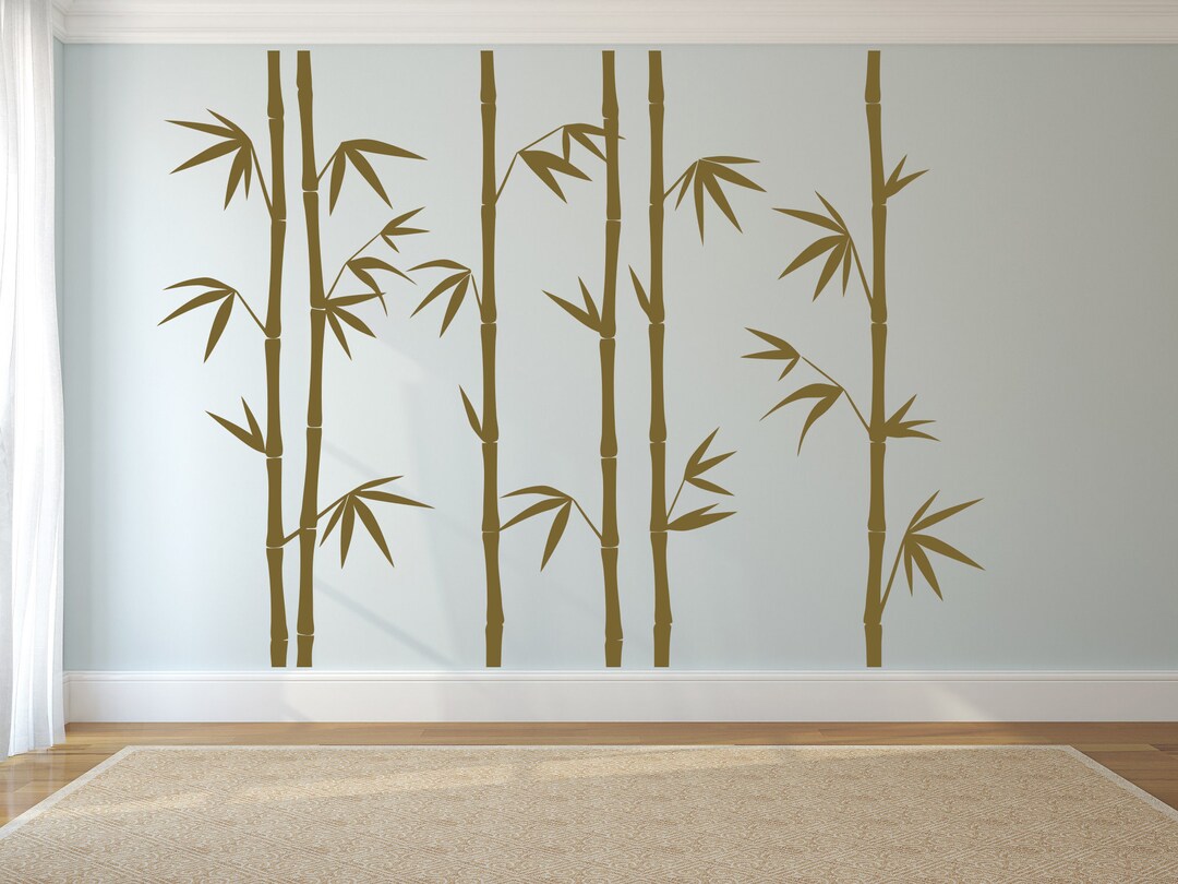 Bamboo Wall Decal Bamboo Tree Wall Decor Bamboo Stalks Wall Etsy