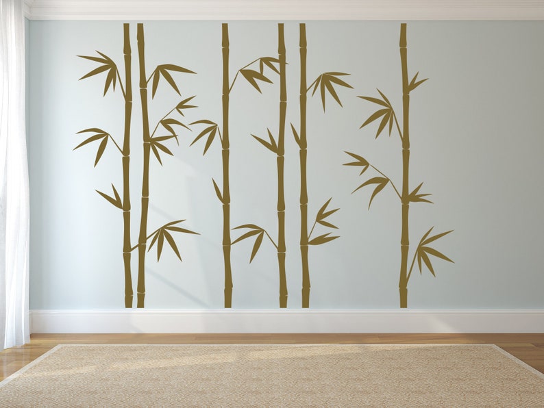 Bamboo Wall Decal Bamboo Tree Wall Decor Bamboo Stalks Wall Etsy UK