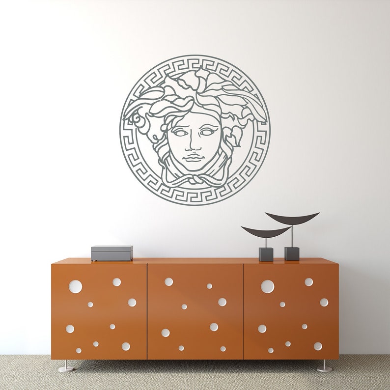 Medusa Vinyl Wall Decal Greek Wall Decor Greek Mythology Etsy