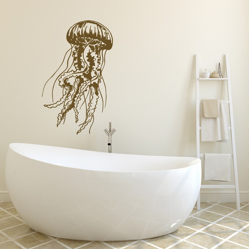 Jellyfish Wall Decal Sea Life Wall Decals Jellyfish Sticker Etsy