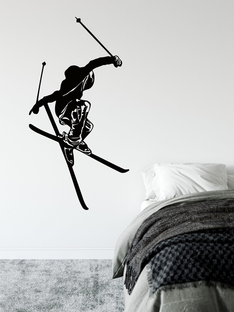 Freestyle Skiing Wall Decal Sticker Winter Sports Wall Decal Etsy