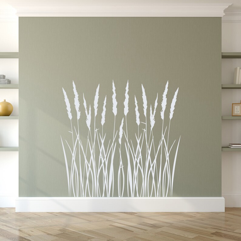 Reeds Wall Decal Tall Grass Wall Decor Nature Wall Sticker Etsy