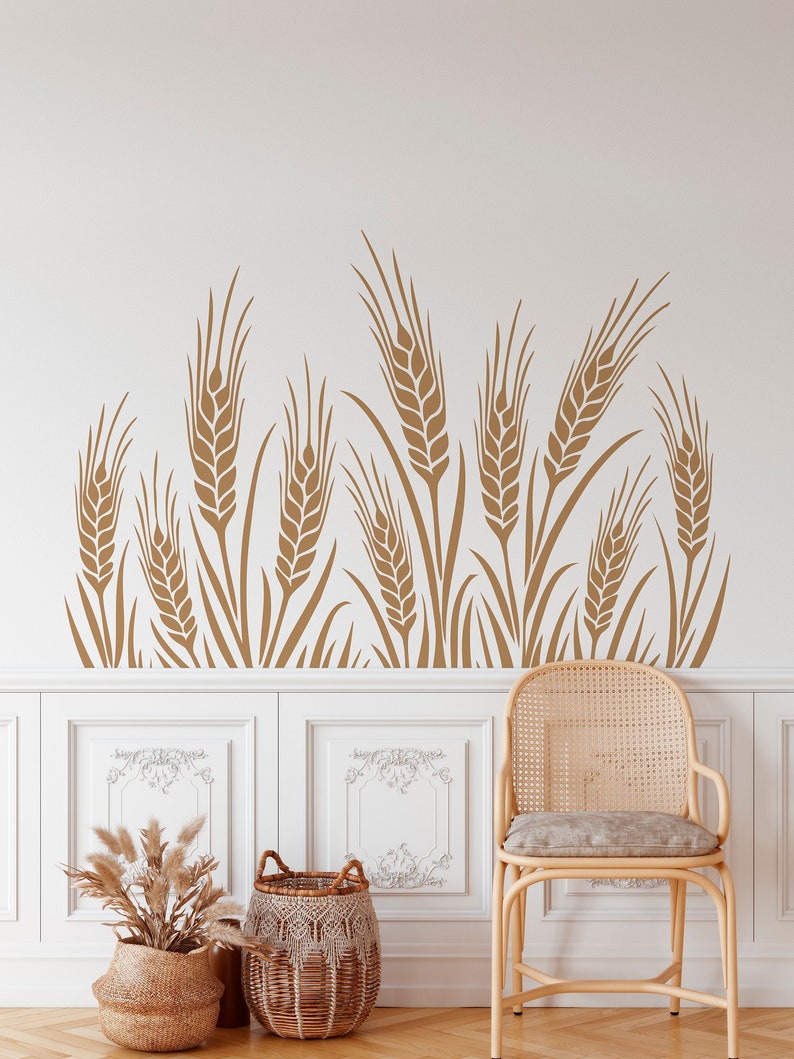 Wheat Grass Wall Decal Grass Wall Stickers Nature Vinyl Wall Etsy