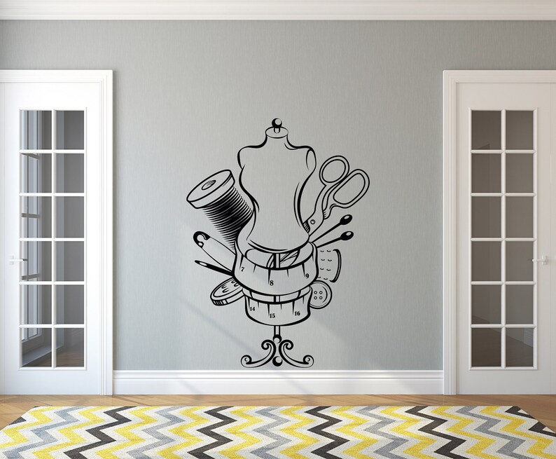 Sewing Wall Decal Sewing Studio Decor Sewing Wall Art Etsy