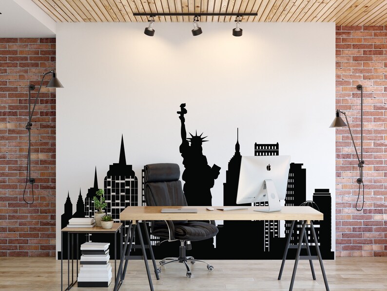 New York Skyline Wall Decal NEW YORK City Wall Decal NY Etsy