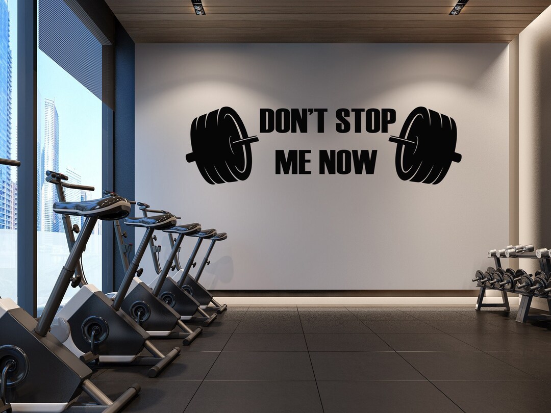 Sports Quotes Wall Decals Gym Wall Decor Motivational Etsy