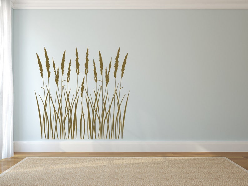 Reeds Wall Decal Tall Grass Wall Decor Nature Wall Sticker Etsy