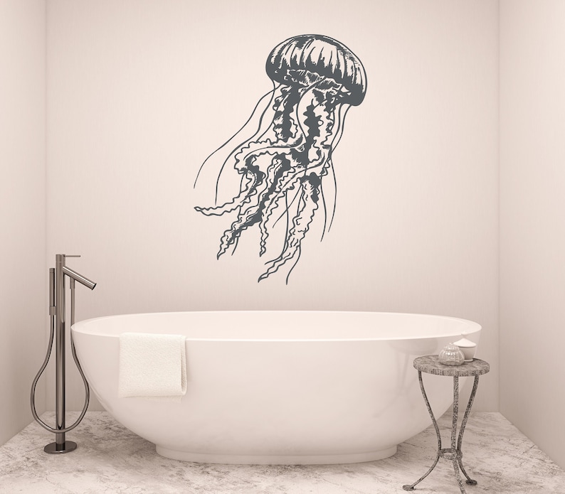 Jellyfish Wall Decal Sea Life Wall Decals Jellyfish Sticker Etsy