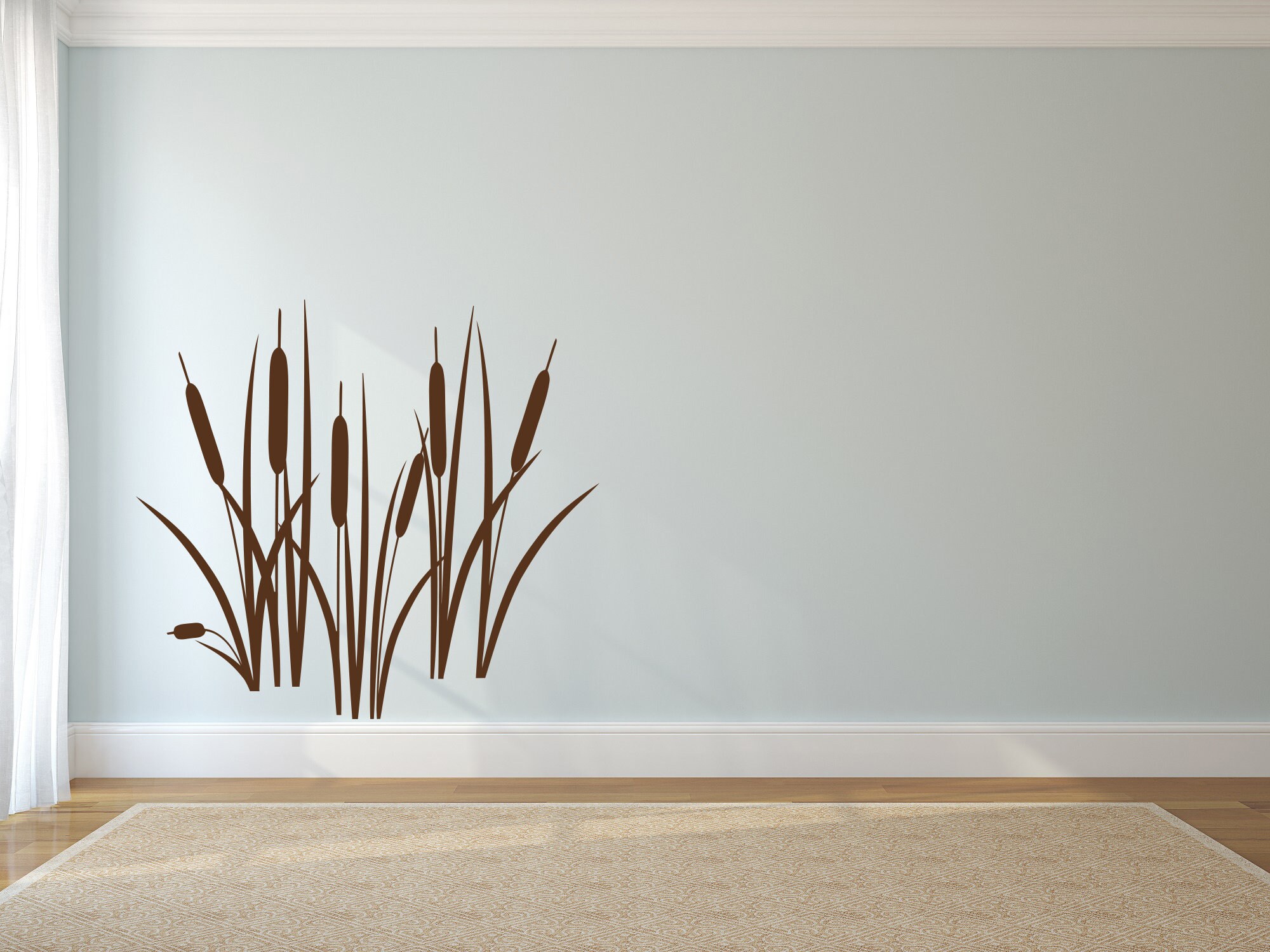 Reeds Wall Decal Long Grass Decal Grass Blades Nature Etsy