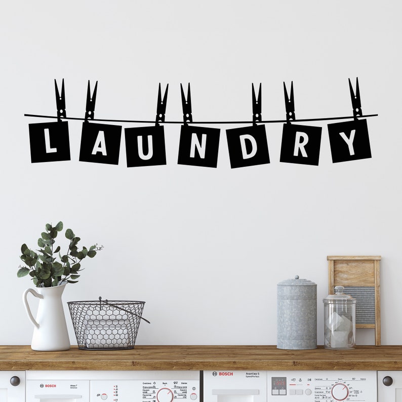 Laundry Room Vinyl Decal Laundry Wall Decor Laundry Wall Etsy