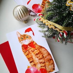 オリジナル水彩クリスマスカードセット 手描きとプリントのかわいい動物アート 手作りの素敵な心温まるホリデーギフト