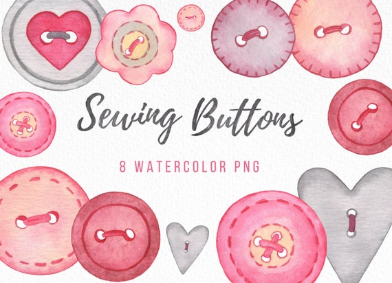 Bright pink Buttons for Crafts Sewing Scrapbooks and Quilts. Assorted sizes  including small bright pink buttons