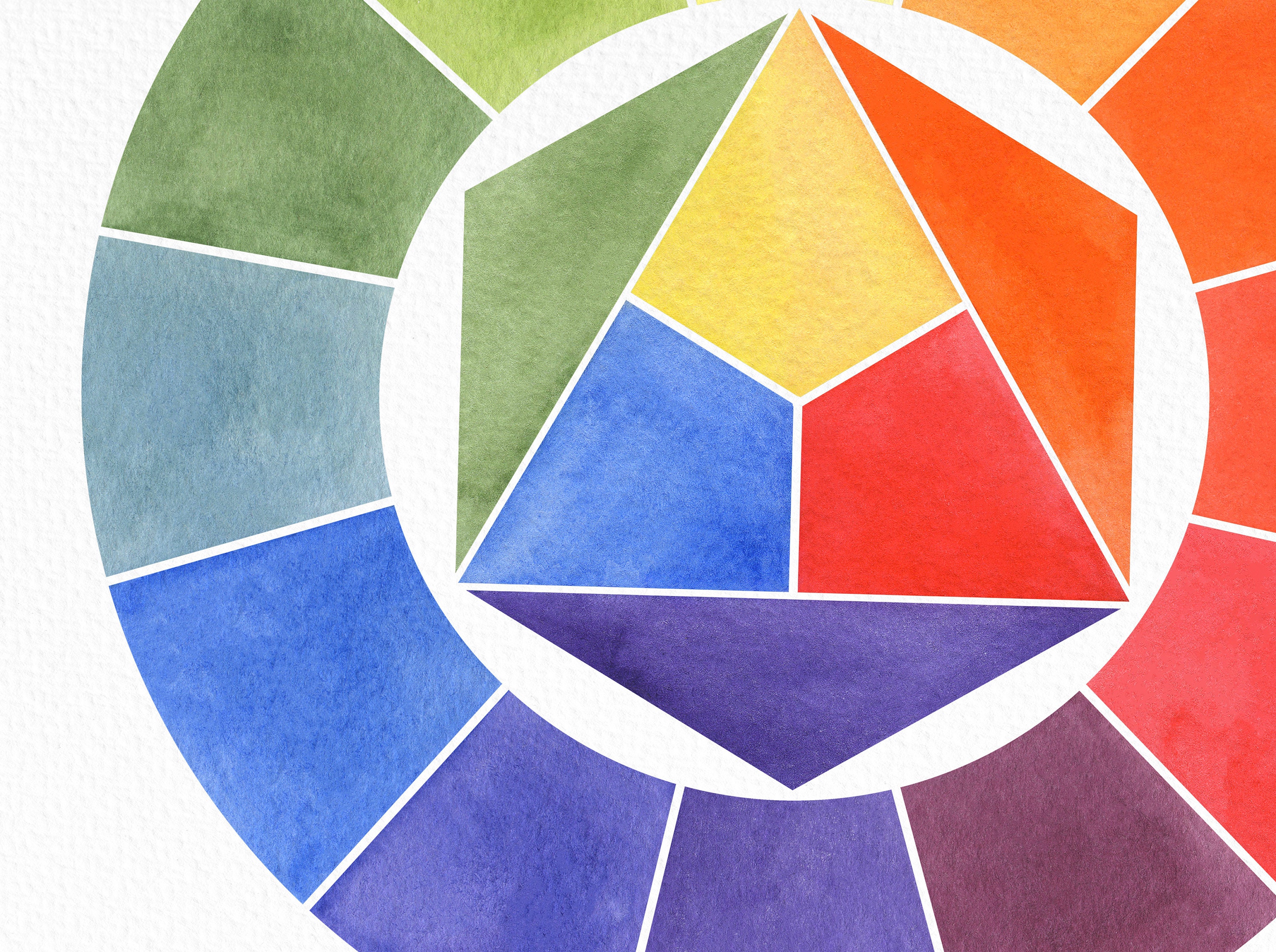 Color Wheel Watercolor PNG for Designers, Artists and Printers - Etsy