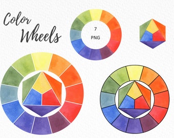 Color Wheel Watercolor PNG for Designers, Artists and Printers