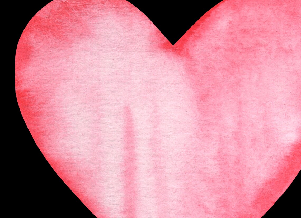 Watercolor Pink Hearts Clipart for Love, Mother's Day, Valentine's Day ...
