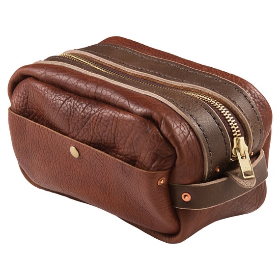 Genuine Leather Bison Dopp Kit by Tandy Leather DIY With All