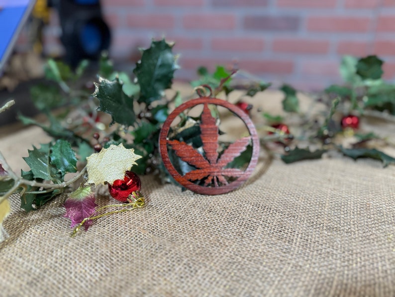 Pot Leaf Christmas Tree Ornament Marijuana Ganja Sweet Leaf Etsy