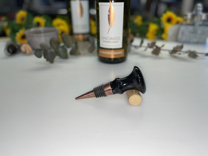 WilsonsWoodworkn Epoxy Resin Wine Bottle Stopper - Thumbnail 2