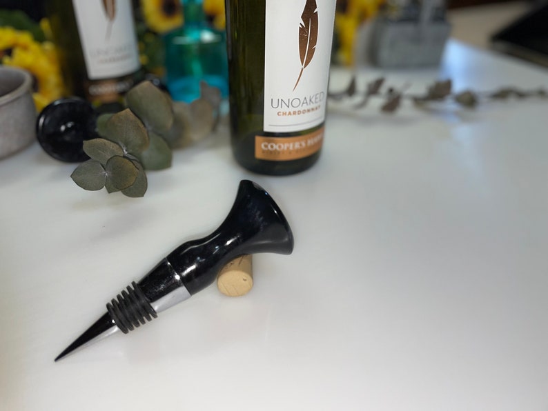 WilsonsWoodworkn Epoxy Resin Wine Bottle Stopper - Thumbnail 2