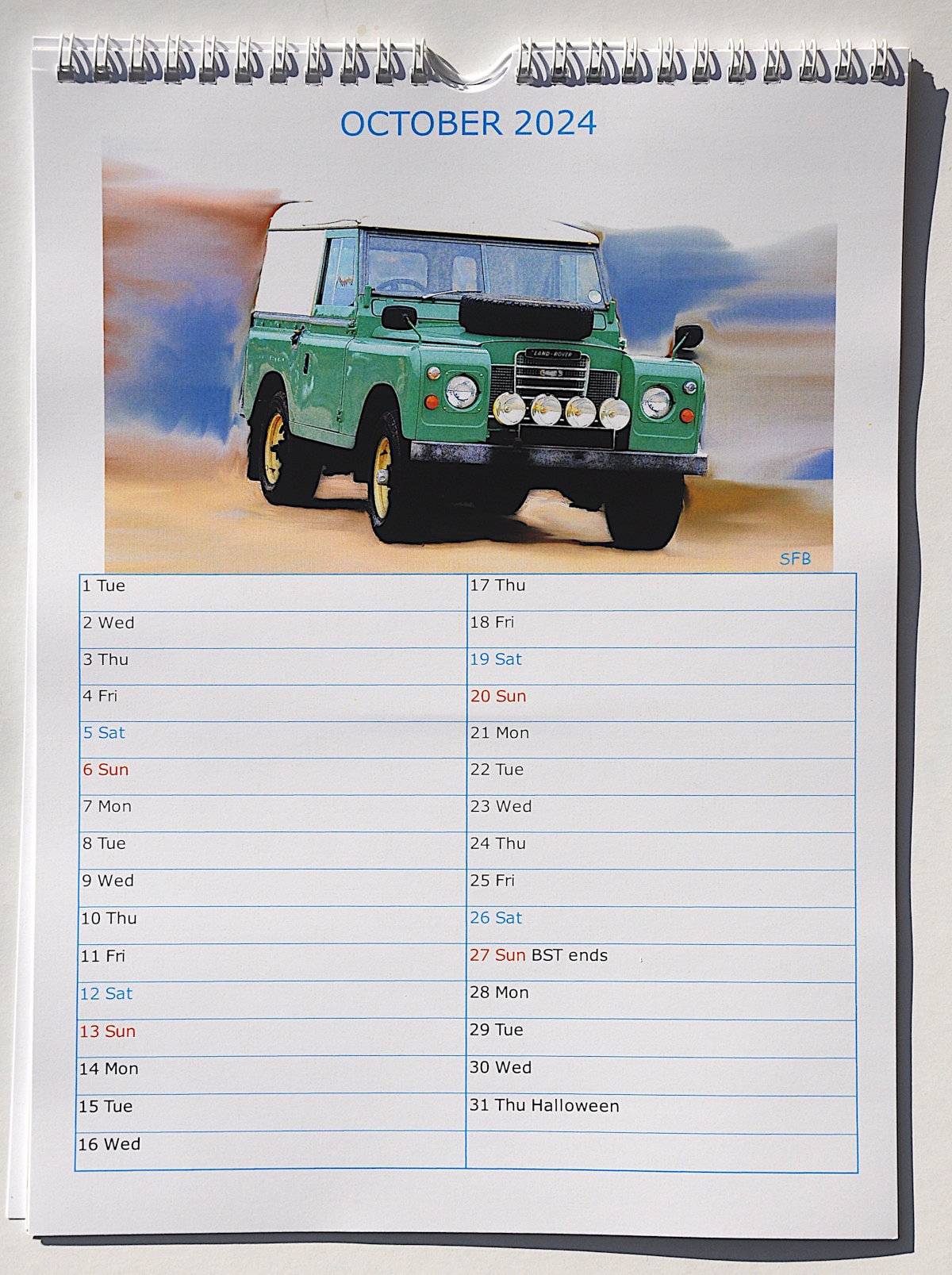 LAND ROVER CALENDAR 2025 Etsy
