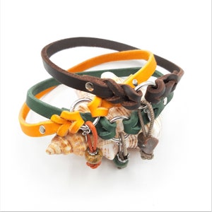 Dog jewelry collar, brand collar, grease leather, braided, width 10 mm, circumference 20-50 cm