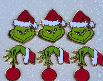 Grinch themed Acrylic cupcake charms with photo prints
