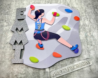 Custom Made Indoor Rock Climbing Cake topper