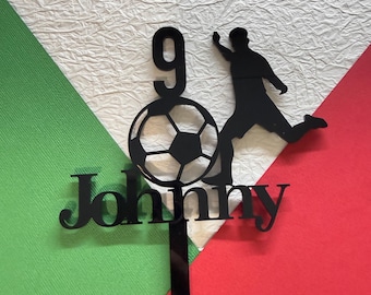 Acrylic Soccer Football Sports Cake Topper Custom