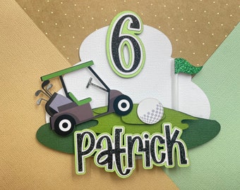 Layered Golf Cake Topper Personalised