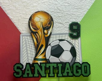 Soccer World Cup Cake Topper – Personalised Name & Age