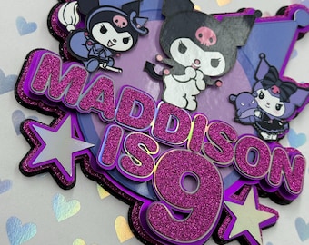 Custom Kuromi Cardstock Cake topper
