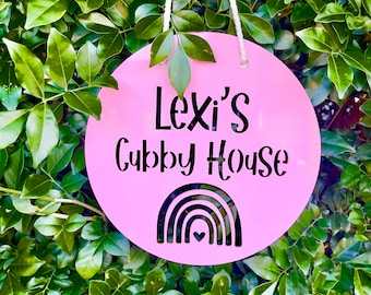 Personalised Treehouse or Cubby house acrylic sign