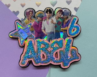 Saja Boys K Pop Demon Hunters cake topper personalised