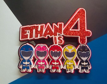 Power Rangers Cake Topper Personalised