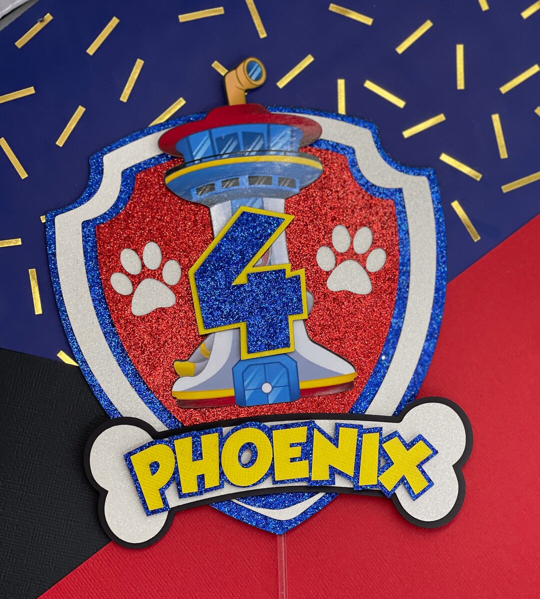 Custom Pawpatrol Cardstock Cake Topper Etsy Australia