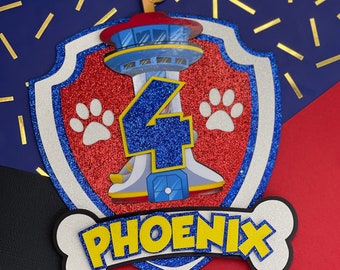 Custom Pawpatrol Cardstock Cake topper