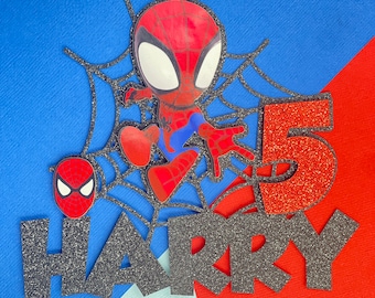 Layered Spider-Man Cake Topper