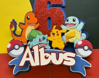 Pokemon cake topper personalised
