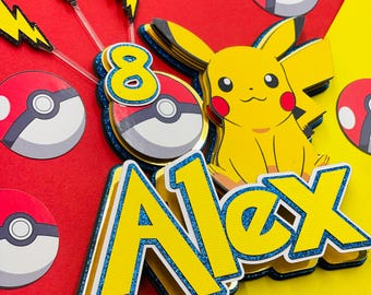 Pokemon character cake topper
