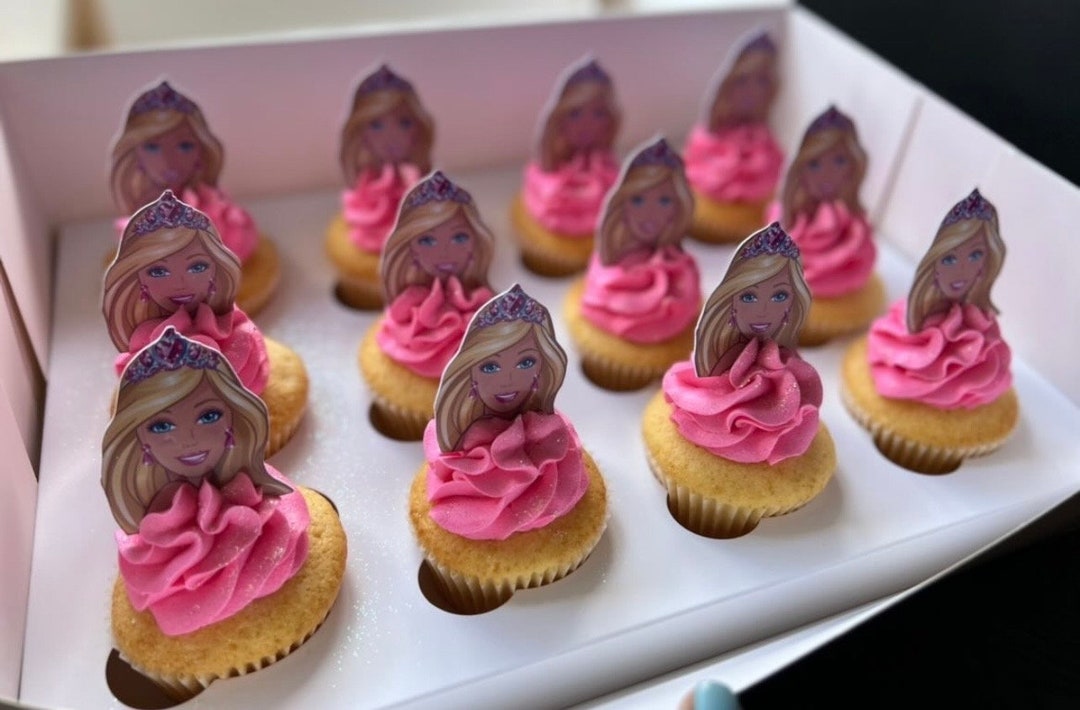 12 Barbie Head Cupcake Toppers Etsy Australia