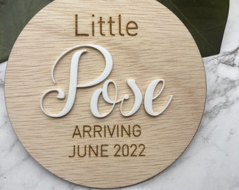 Baby announcement plaque with surname