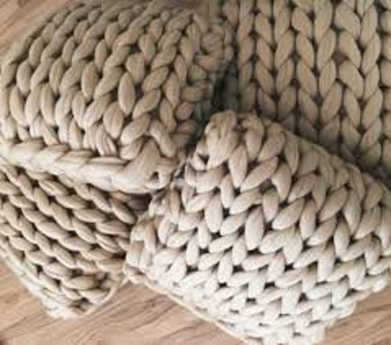 Chunky Knit Pillow Round Pillow Merino Wool Pillow Etsy