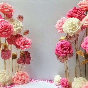 Grandes Flores De Papel Para La Zona Fotos Flores Gigantes Etsy