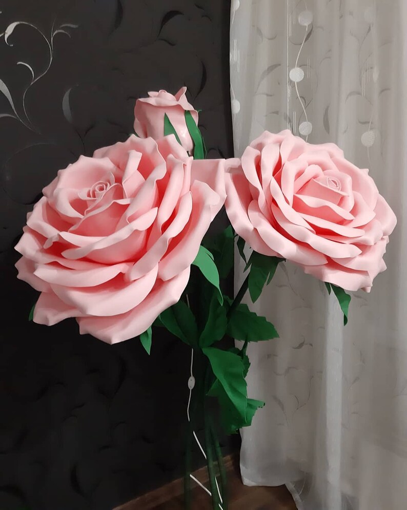 Large foam flowers flowers with stems paper flowers etsy