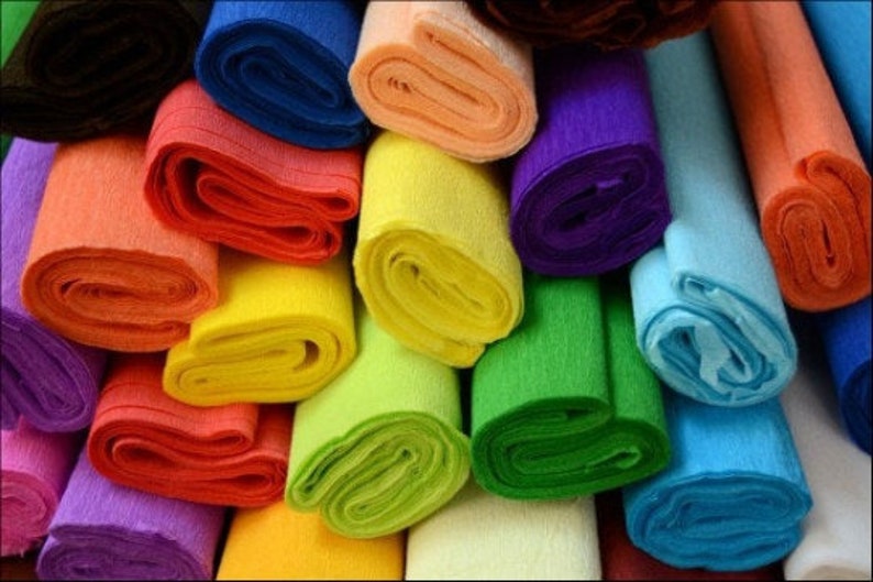 Italian Crepe Paper Roll Wrapping paper decor Paper Craft Etsy