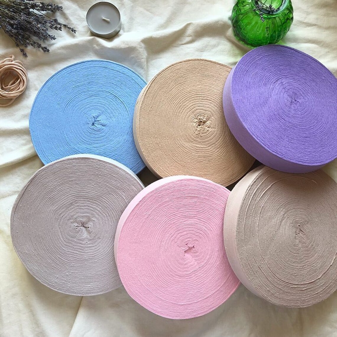 T-shirt yarn 7-9 mm 120m 100% cotton yarn Recycled T-shirt | Etsy